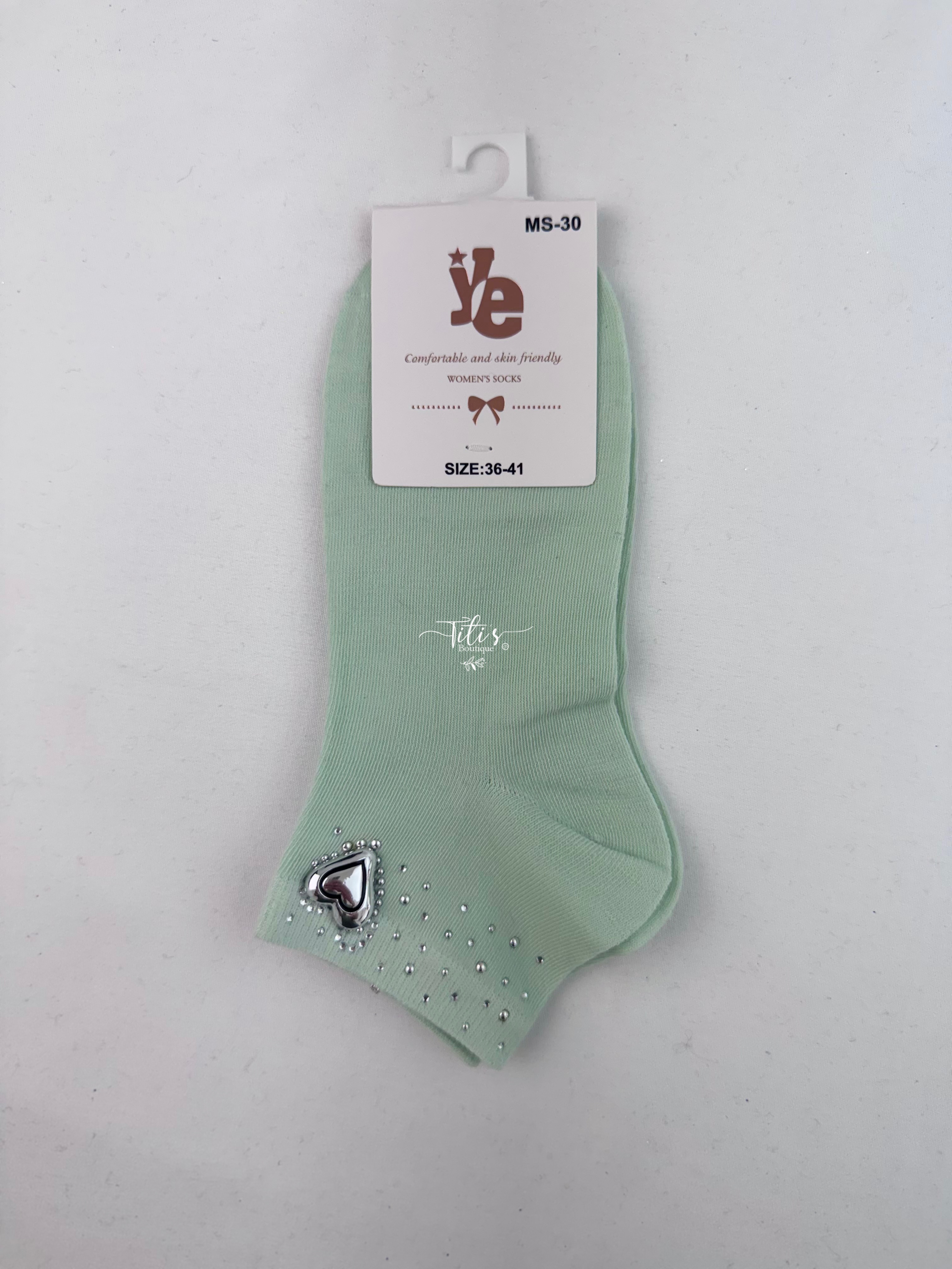 Calceta Corazon Verde