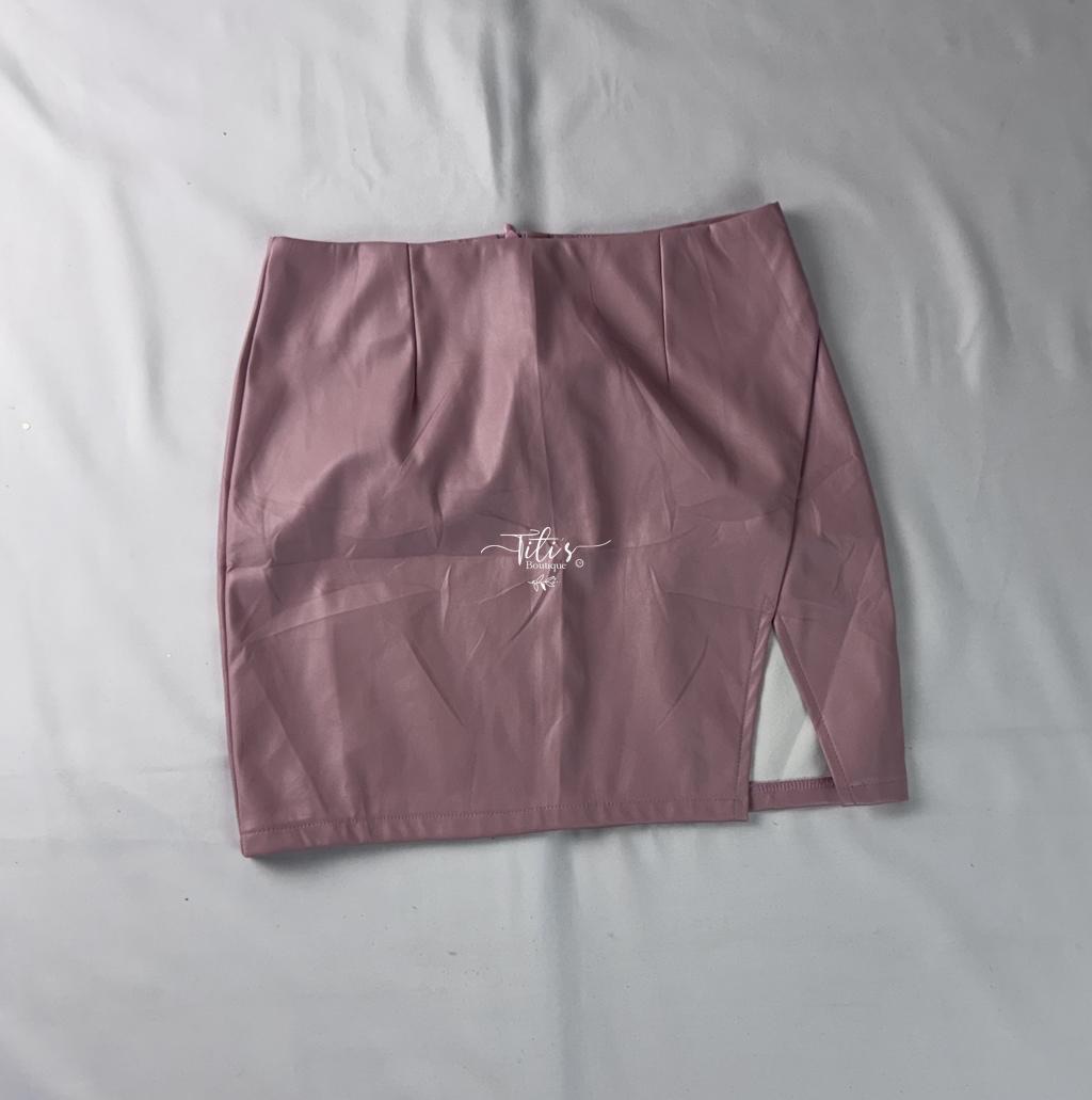 Falda Vinipiel Rosa