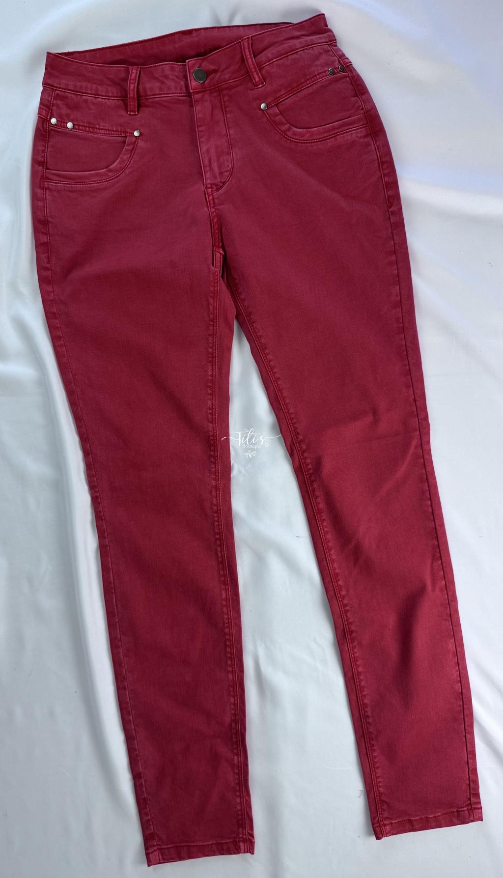 Pantalón Mezclilla Rojo