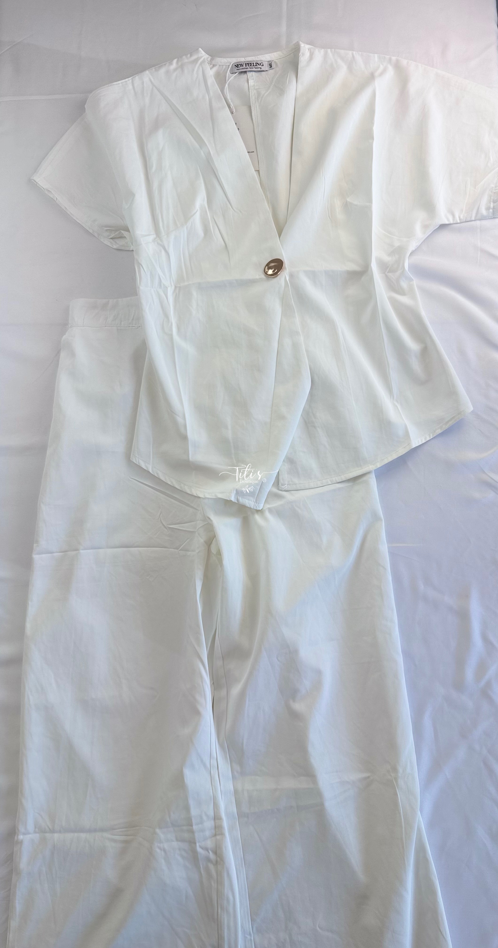 Conjunto Pantalón Vestir Blanco