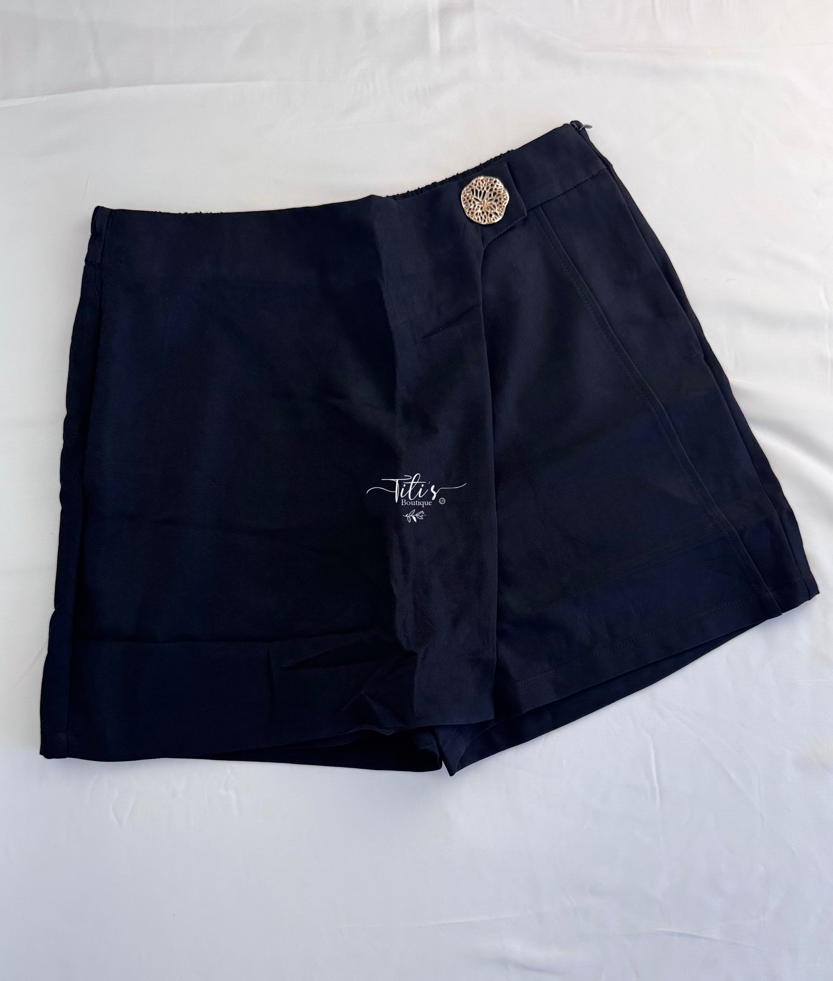 Short Falda Vestir Negro