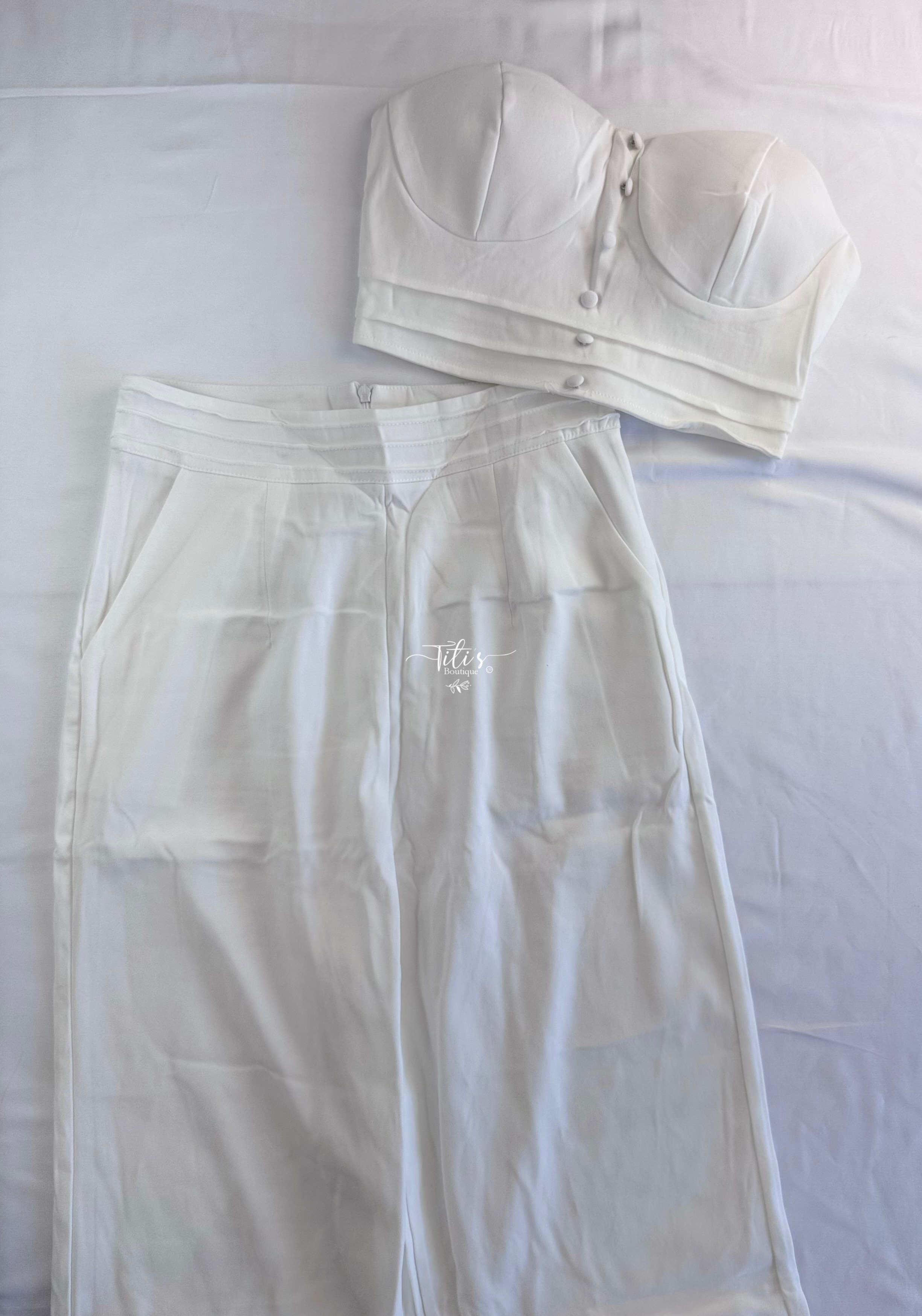 Conjunto Pantalón Vestir Blanco