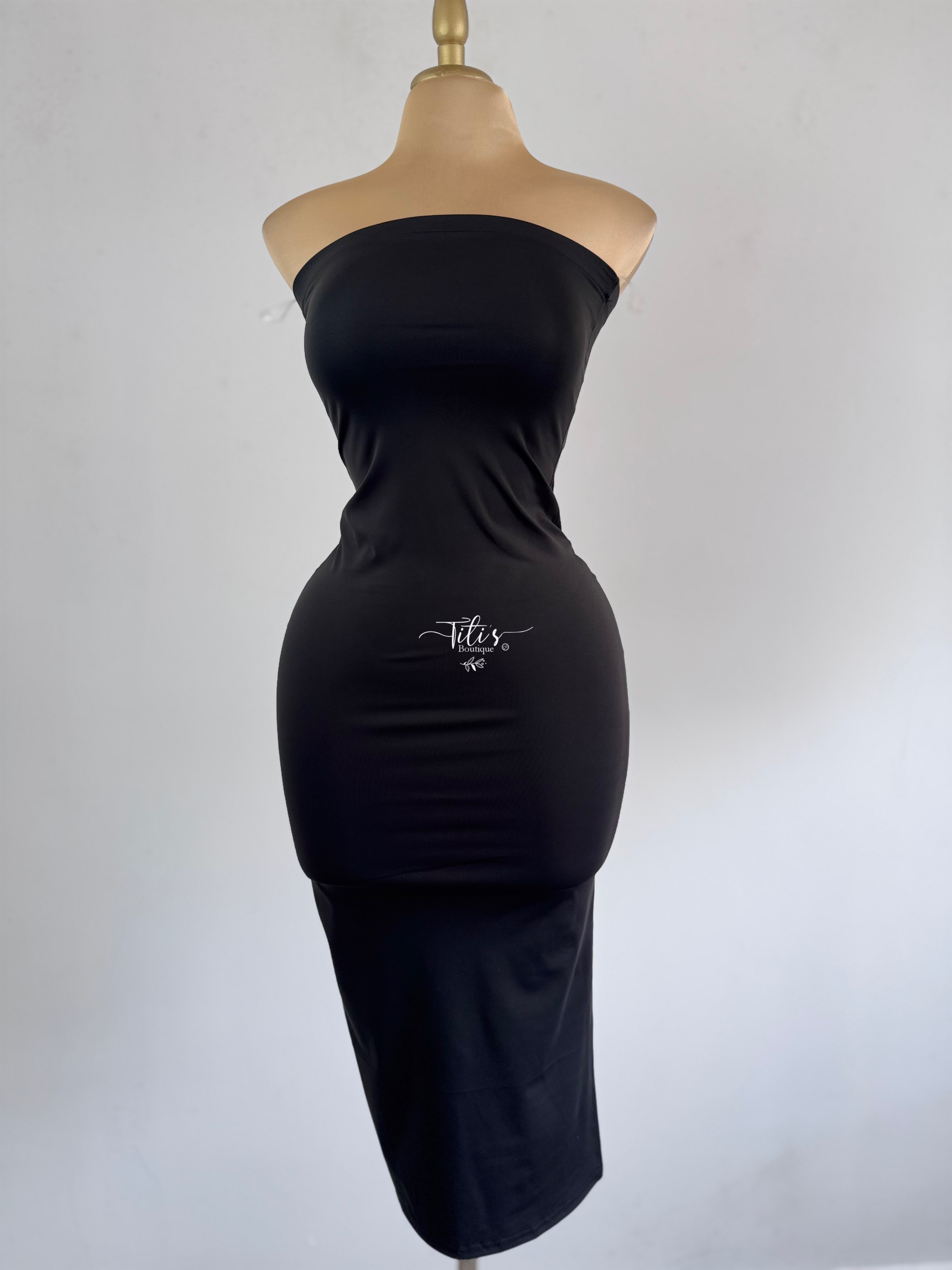 Vestido Strapless Negro
