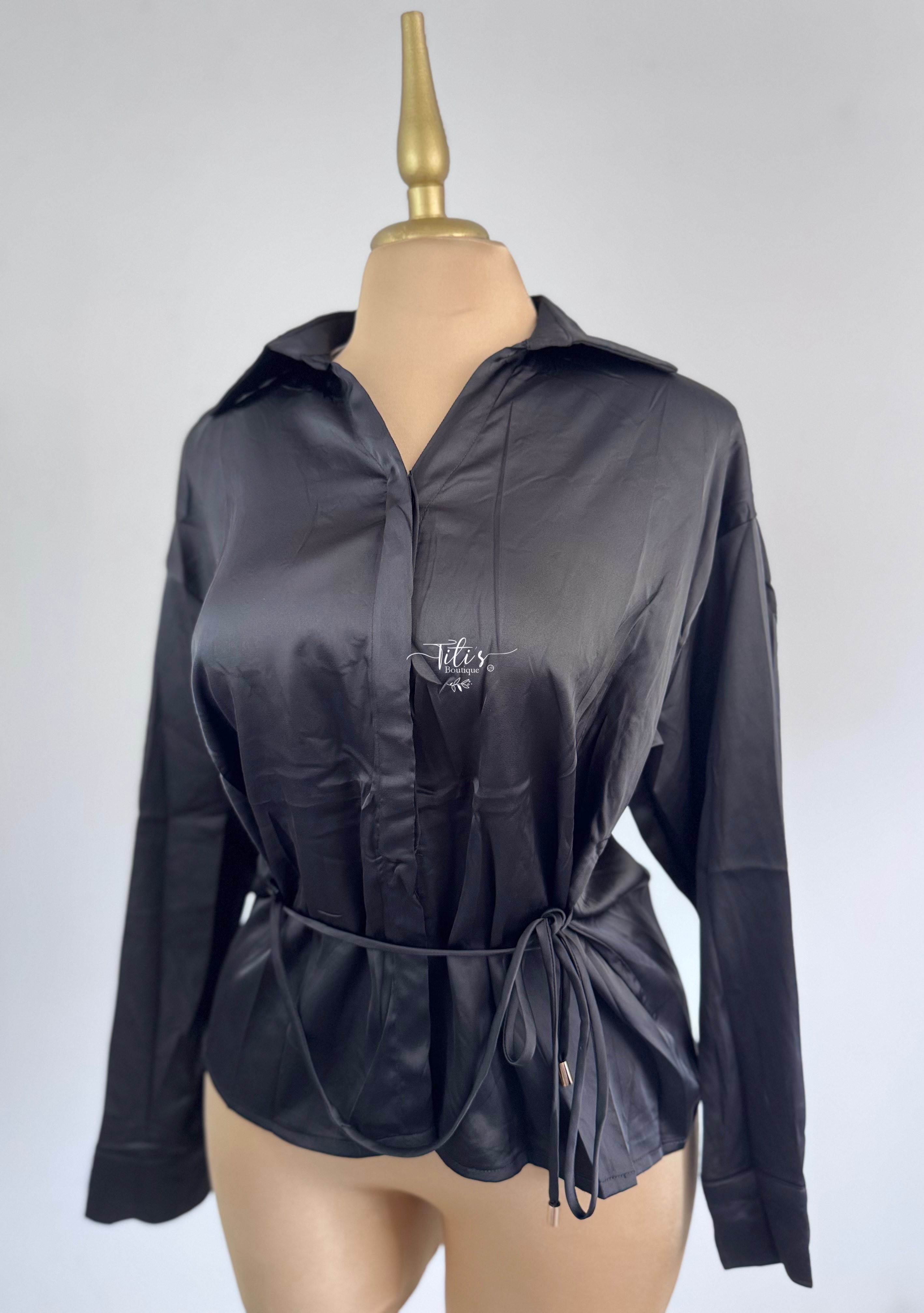 Blusa Manga Larga Negro
