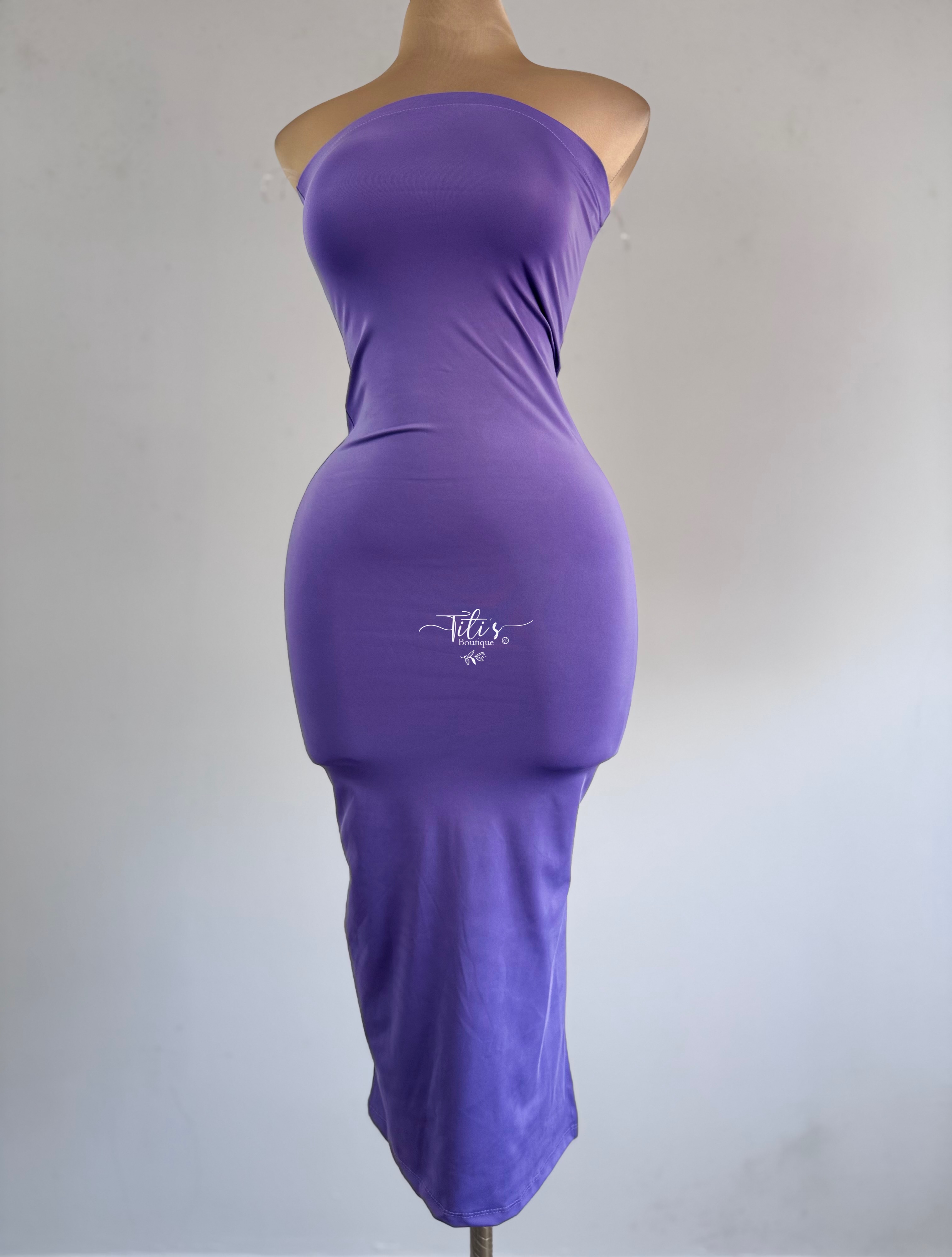 Vestido Strapless Morado