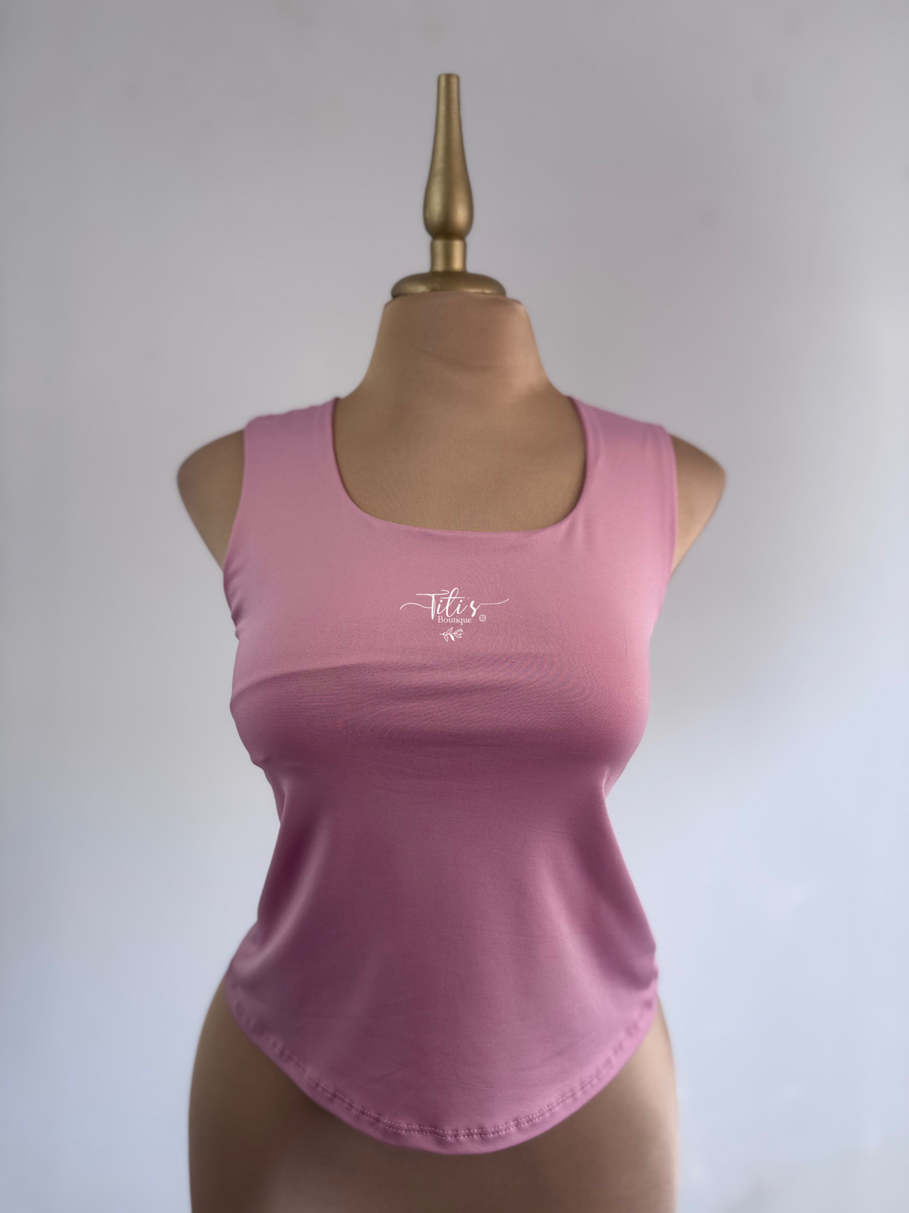 Blusa Sin Mangas Rosa