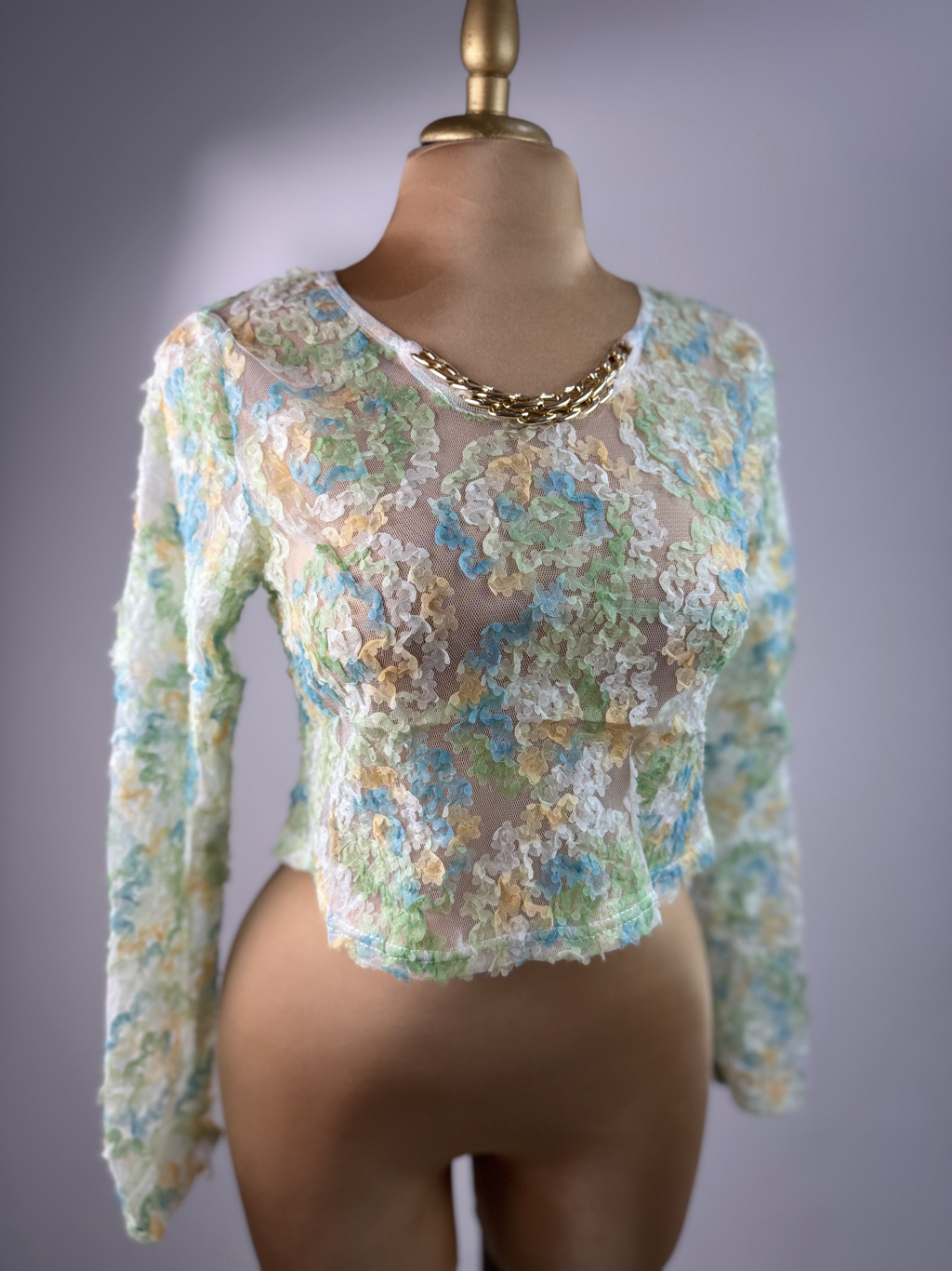 Blusa Transp Colores Verde