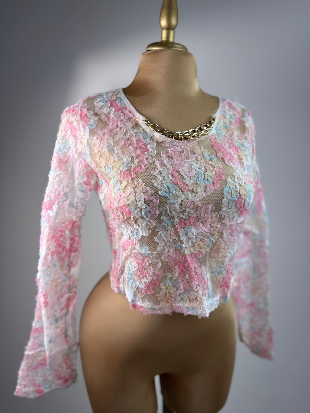 Blusa Transp Colores Rosa