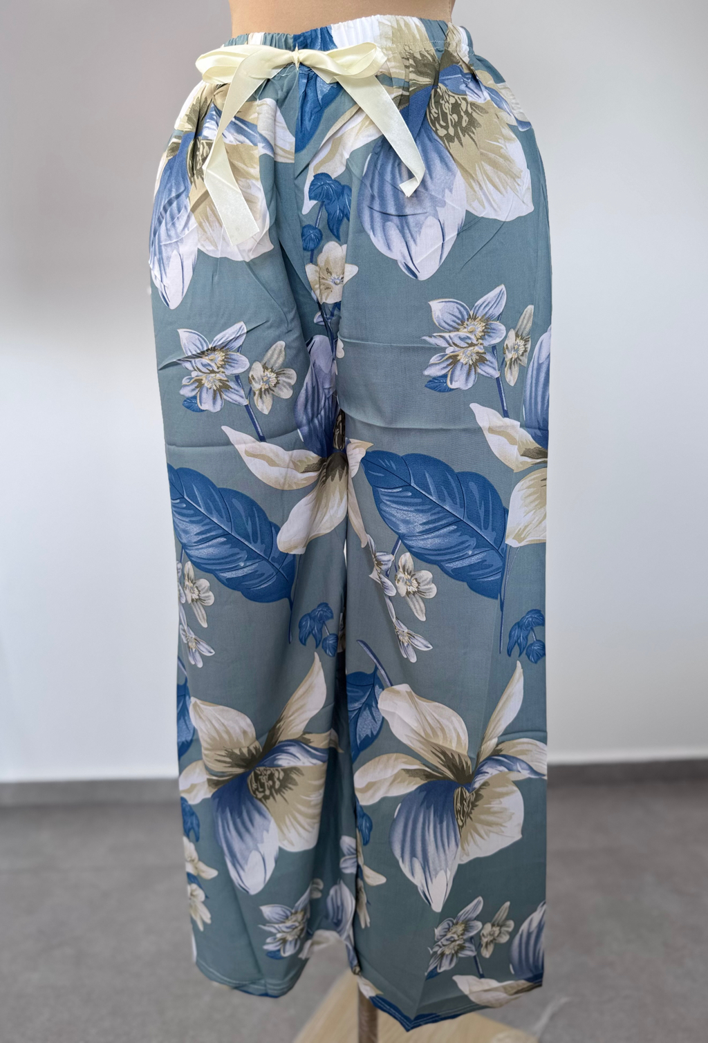 Pantalón Palazzo Flores Verde