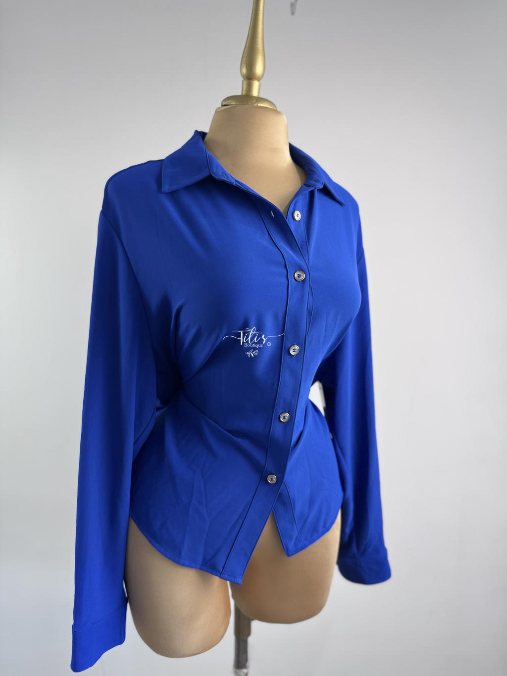 Blusa Manga Larga Azul Rey