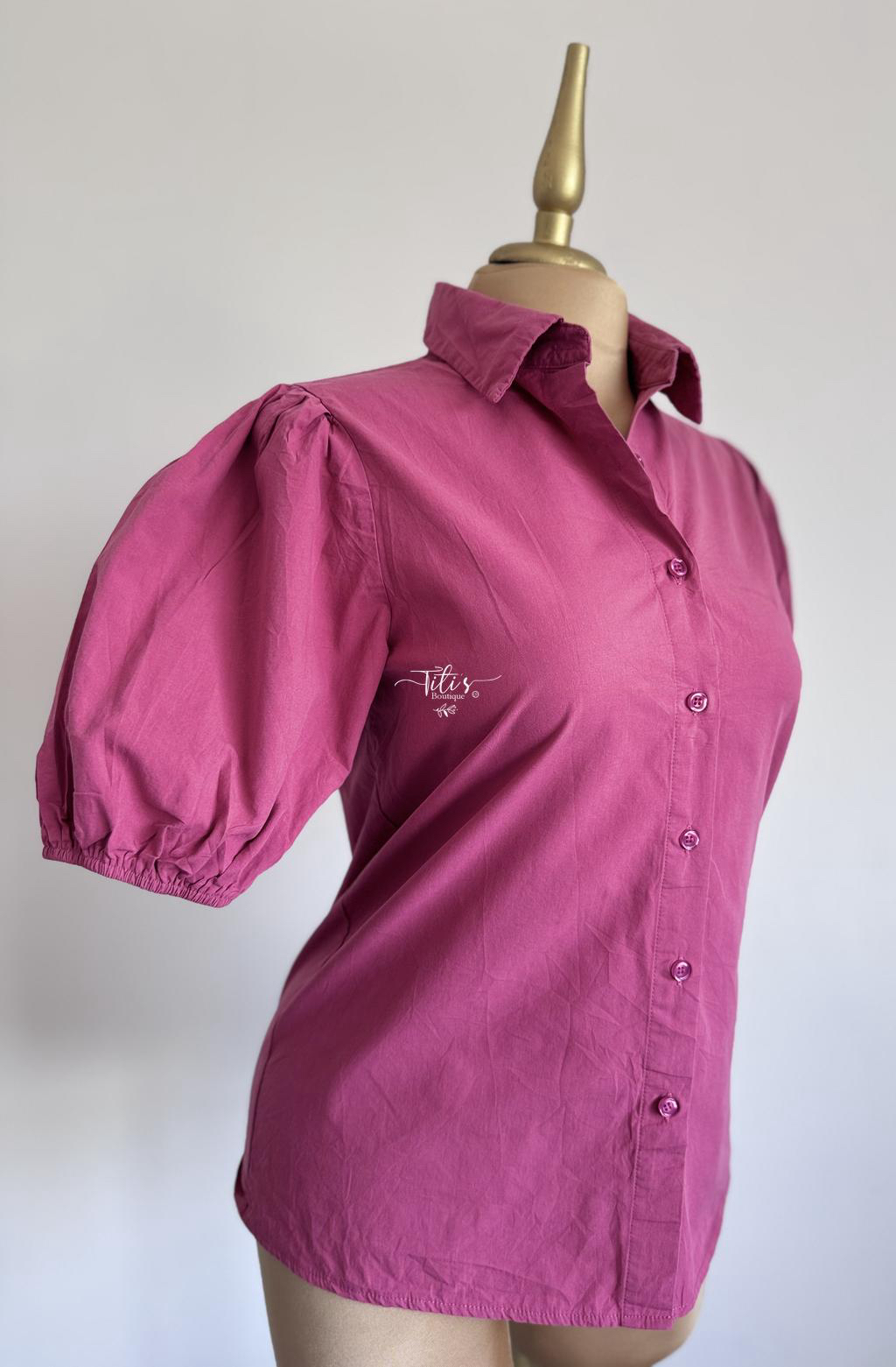 Blusa Botones Rosa