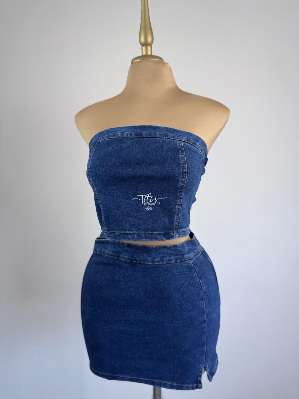 Conjunto Falda Mezclilla 