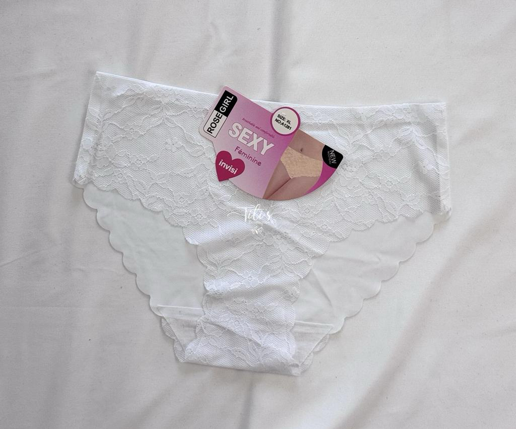 Panty Rose Girl Encaje Blanco