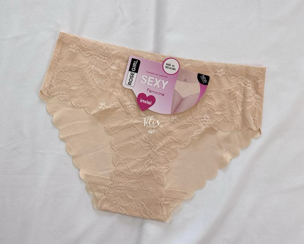 Panty Rose Girl Encaje Beige