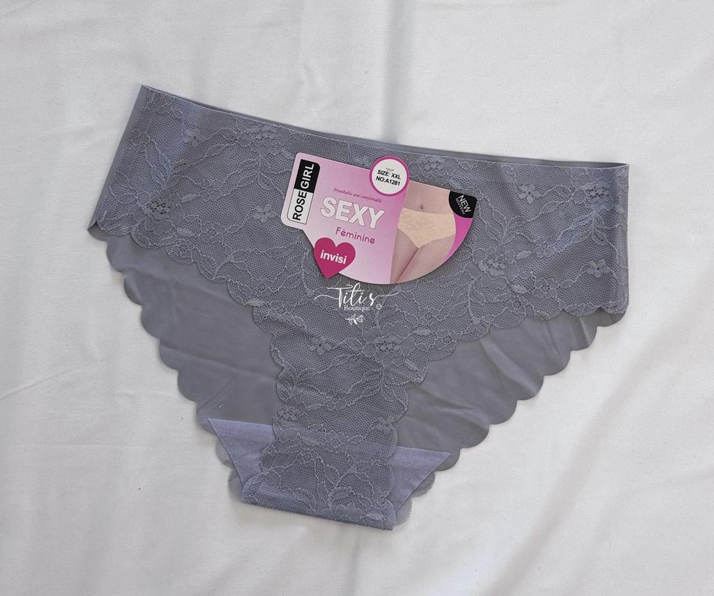 Panty Rose Girl Encaje Gris