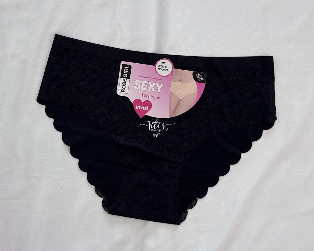Panty Rose Girl Encaje Negro