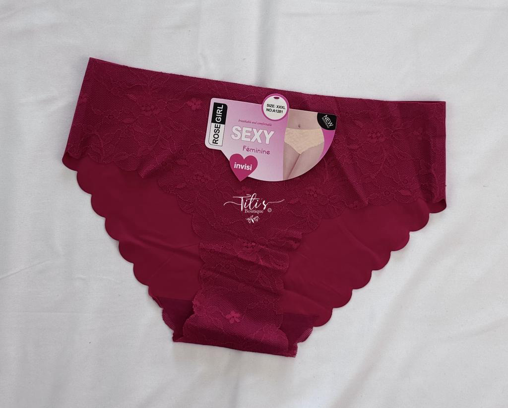 Panty Rose Girl Encaje Rojo