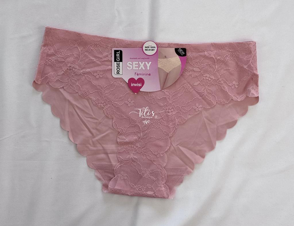 Panty Rose Girl Encaje Rosa