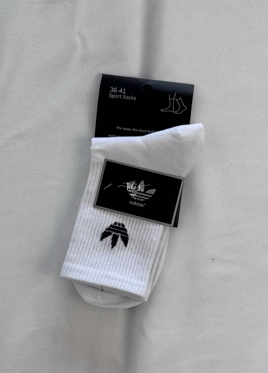 Calceta Adidas Largo Blanco 