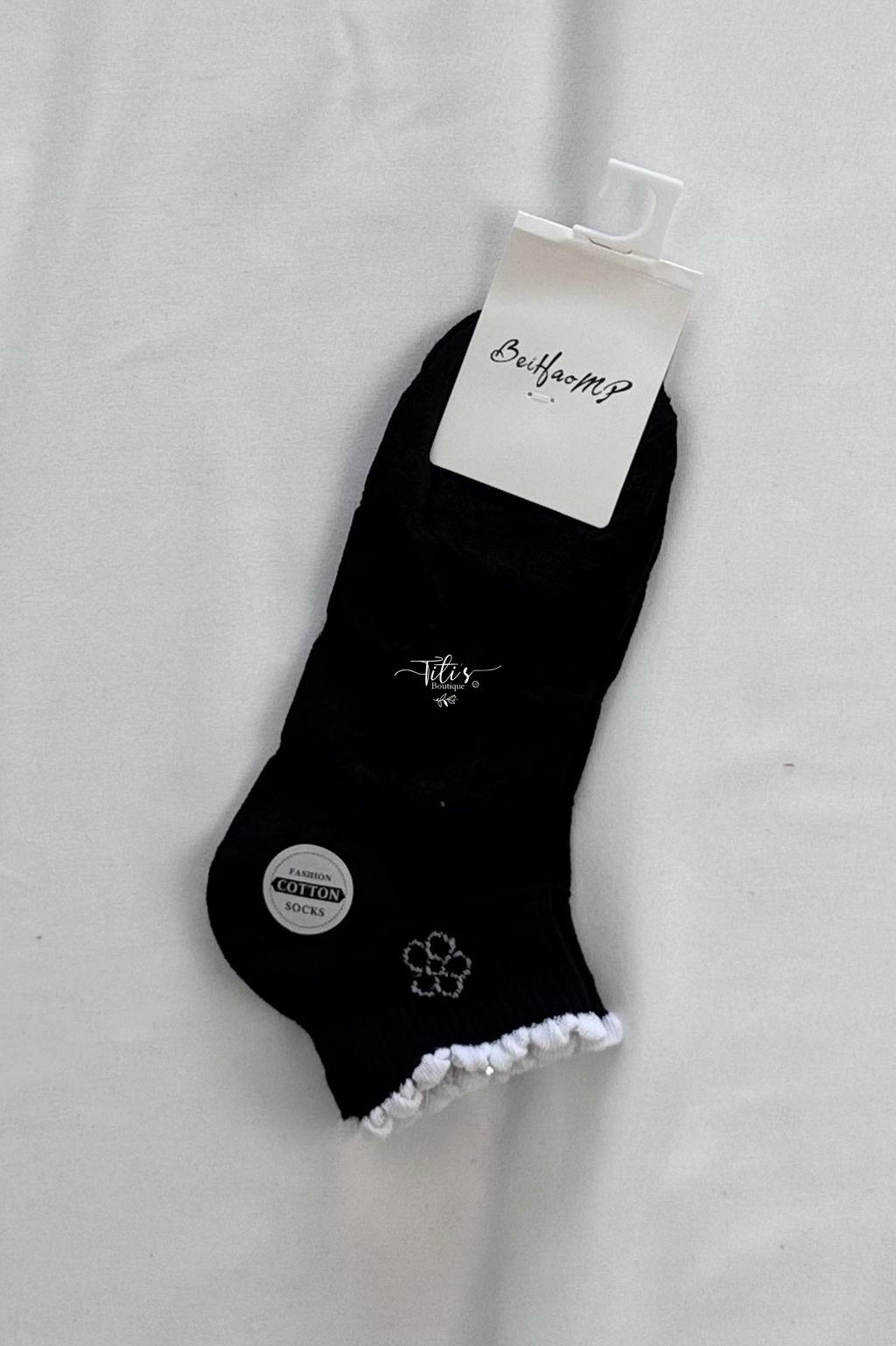 Calceta Negro c/Blanco