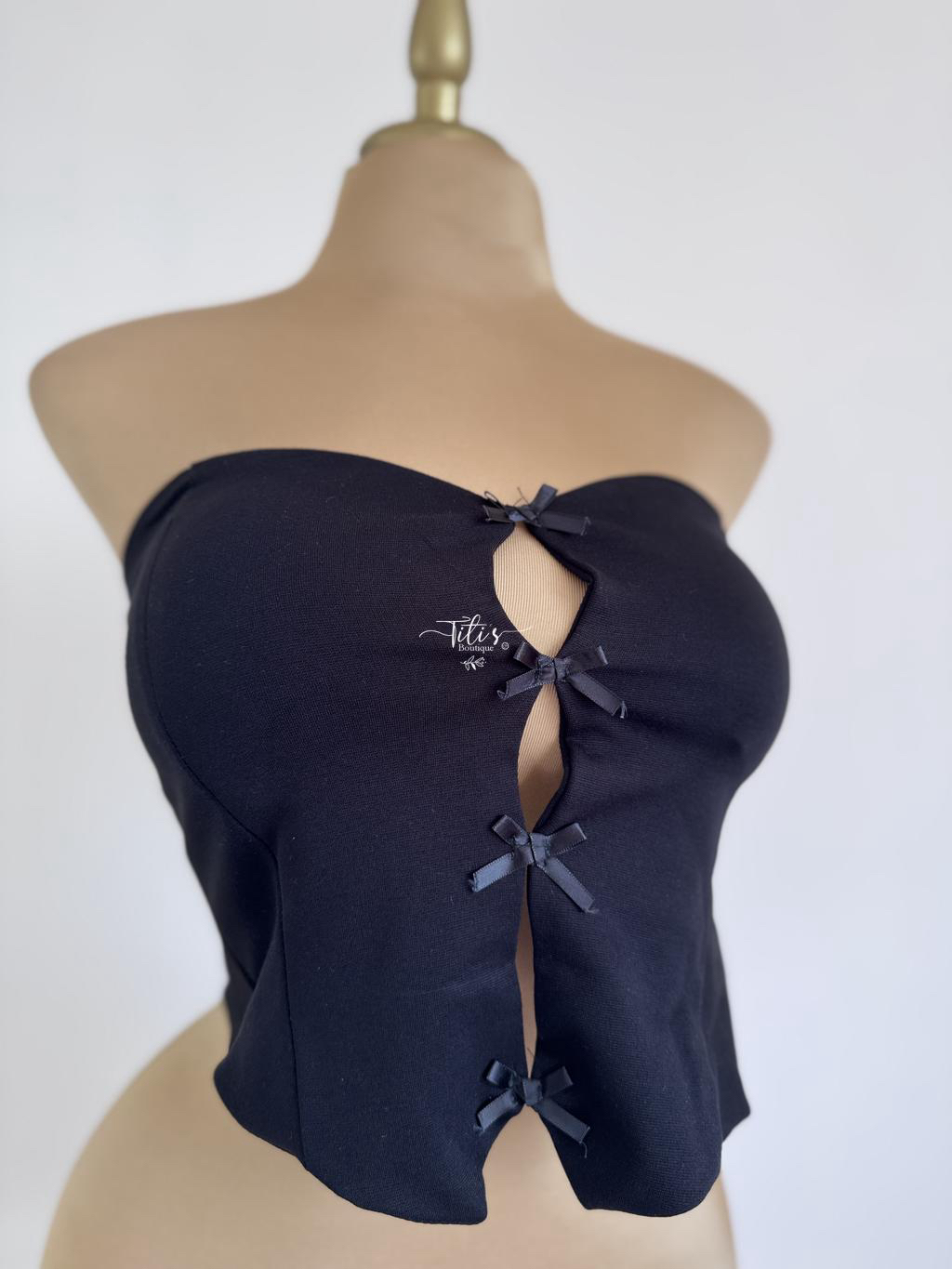 Corset Moños Negro