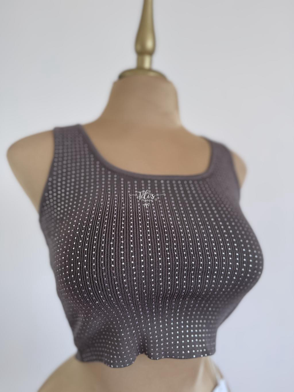 Blusa Brillos Gris