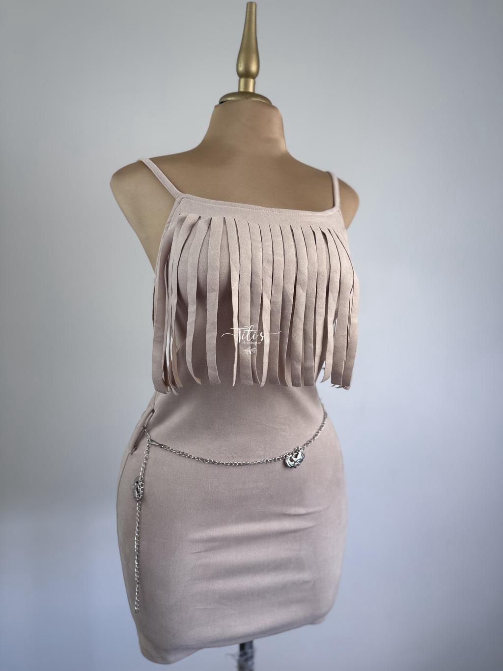 Vestido Vaquero C/Cinto Beige