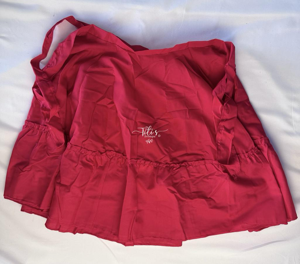 Falda Mexicana Niña Rojo