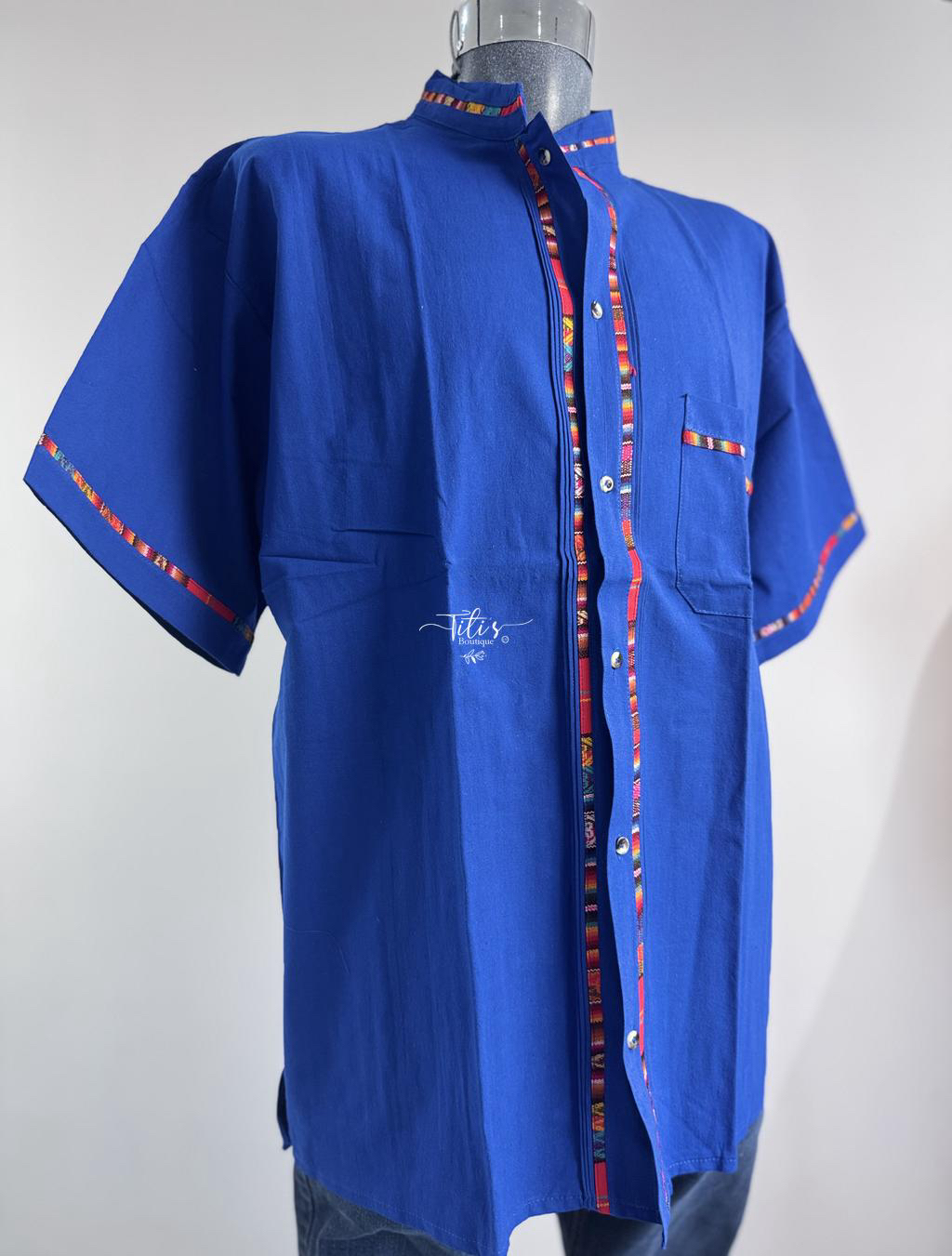 Camisa Mexicana Azul 