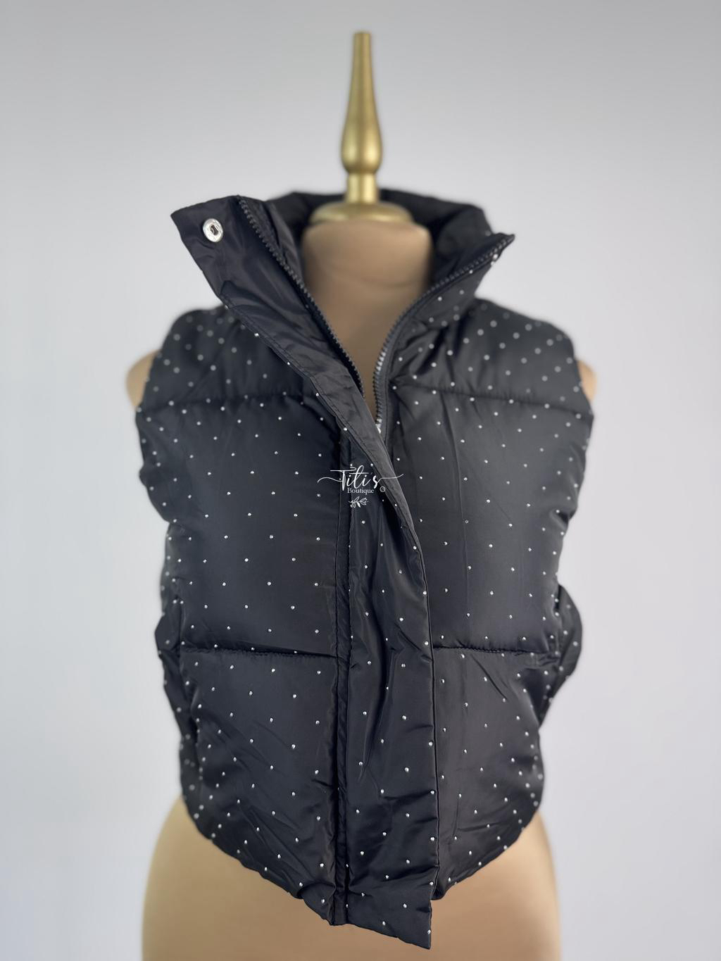 Chaleco Brillos Negro