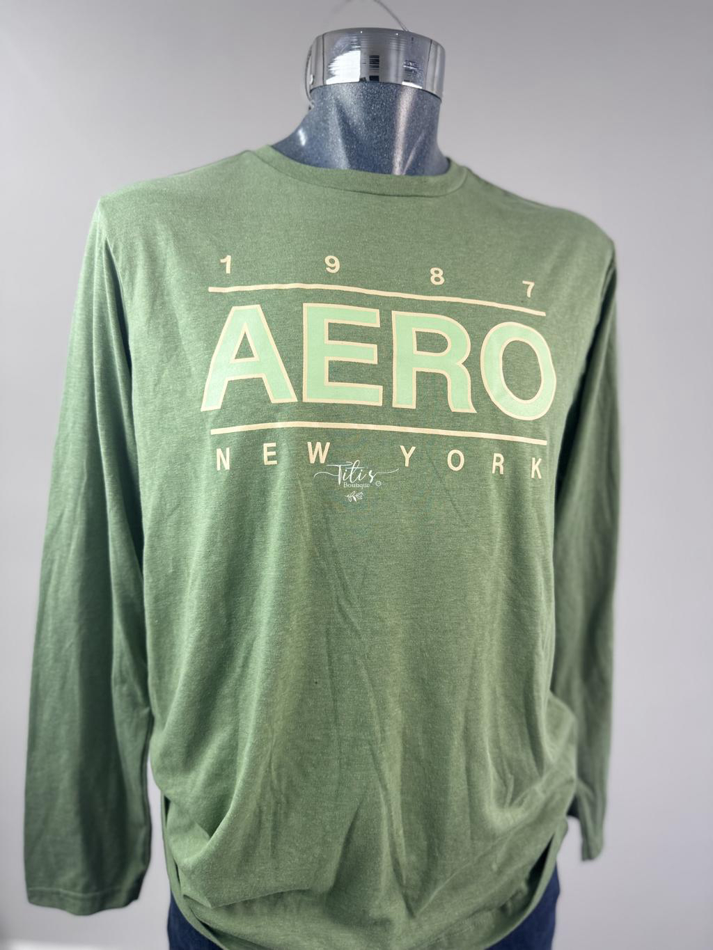Playera Aero Manga Larga Verde