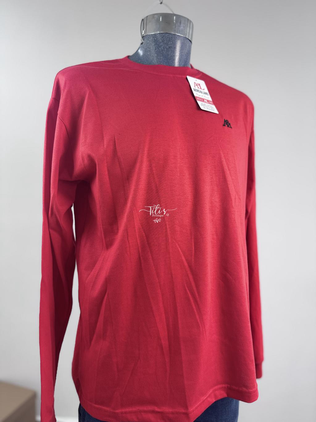 Playera Aero Manga Larga Rojo
