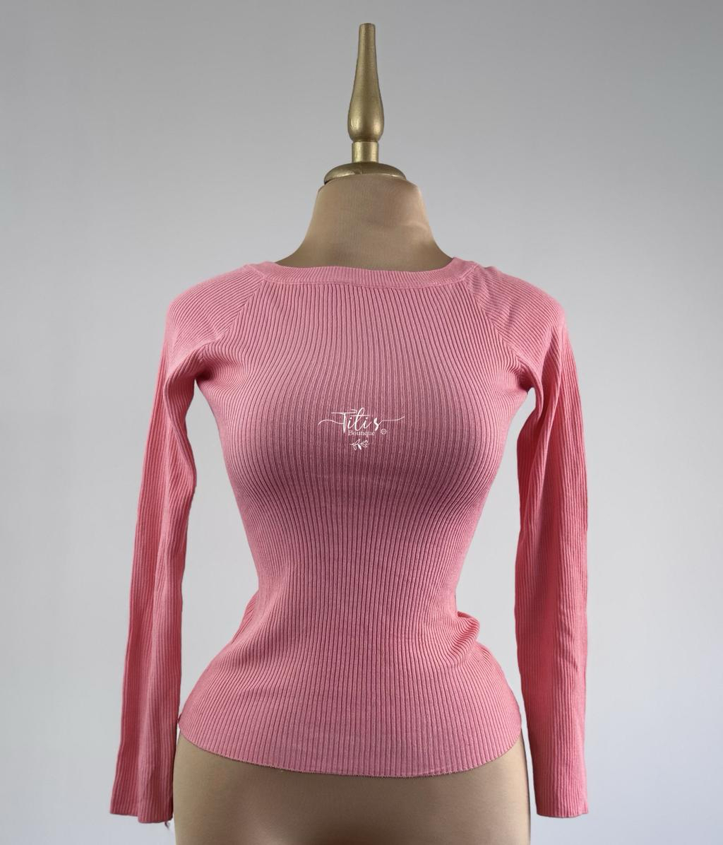 Blusa Manga Larga Coral