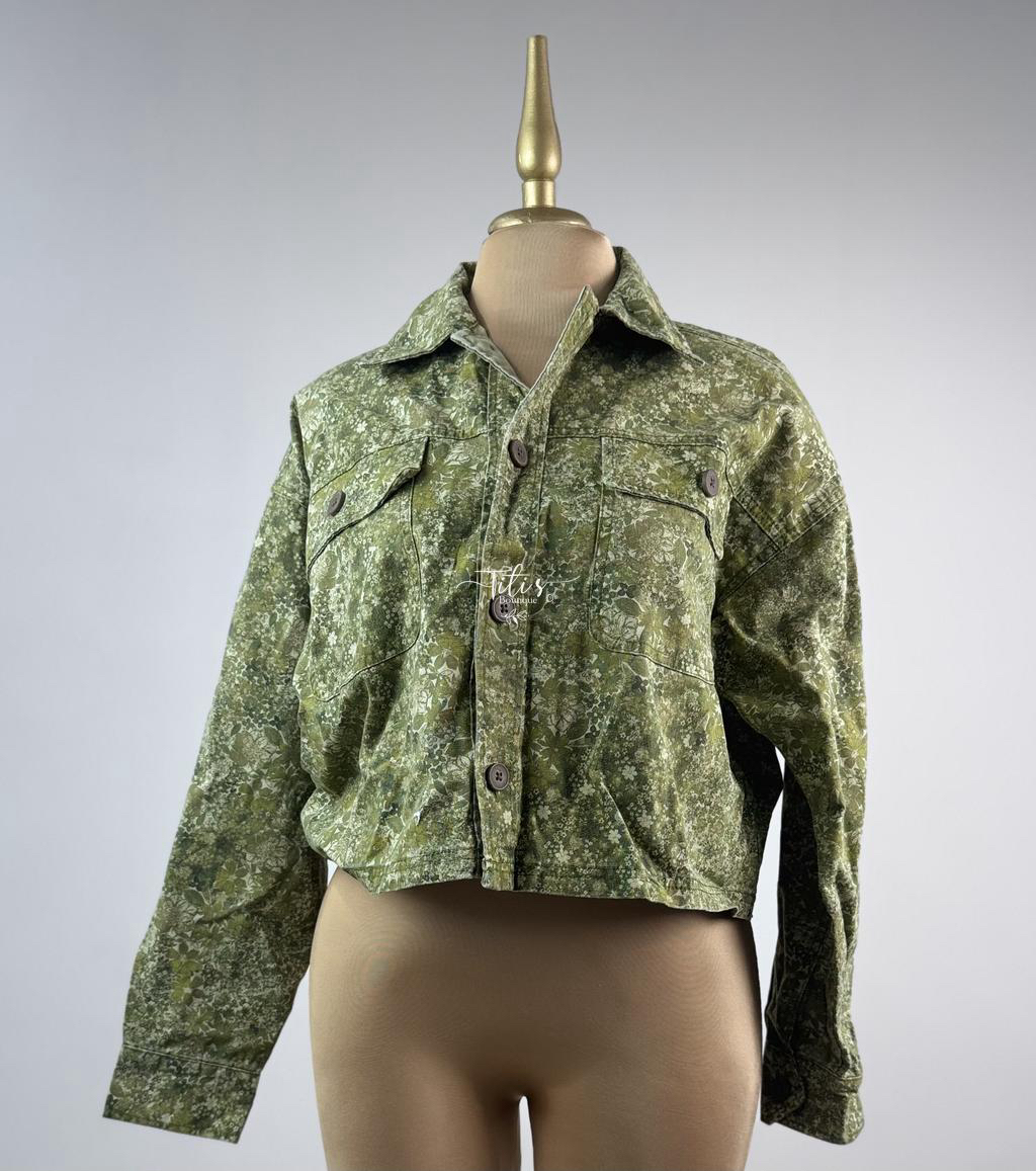 Chaqueta Estampado Verde