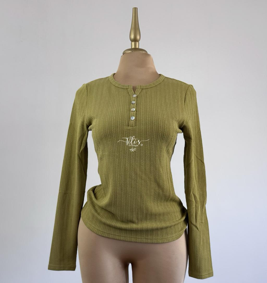 Blusa Manga Larga Verde
