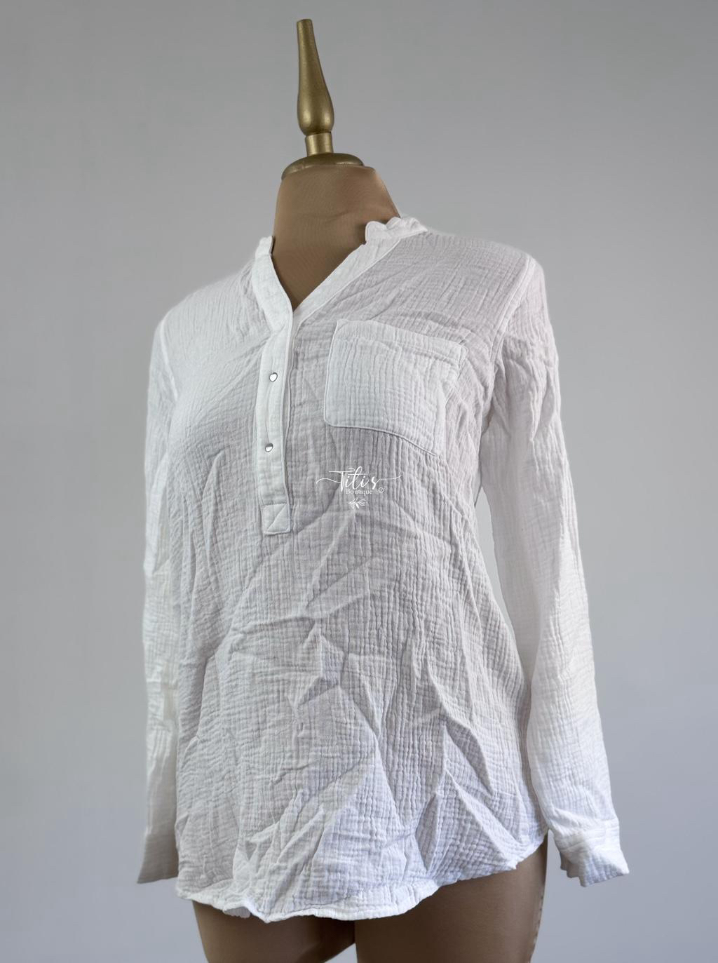 Blusa Manga Larga Blanco