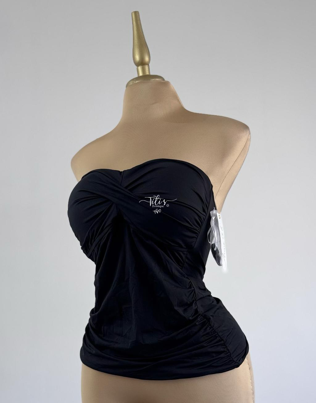 Top Traje De Baño Negro