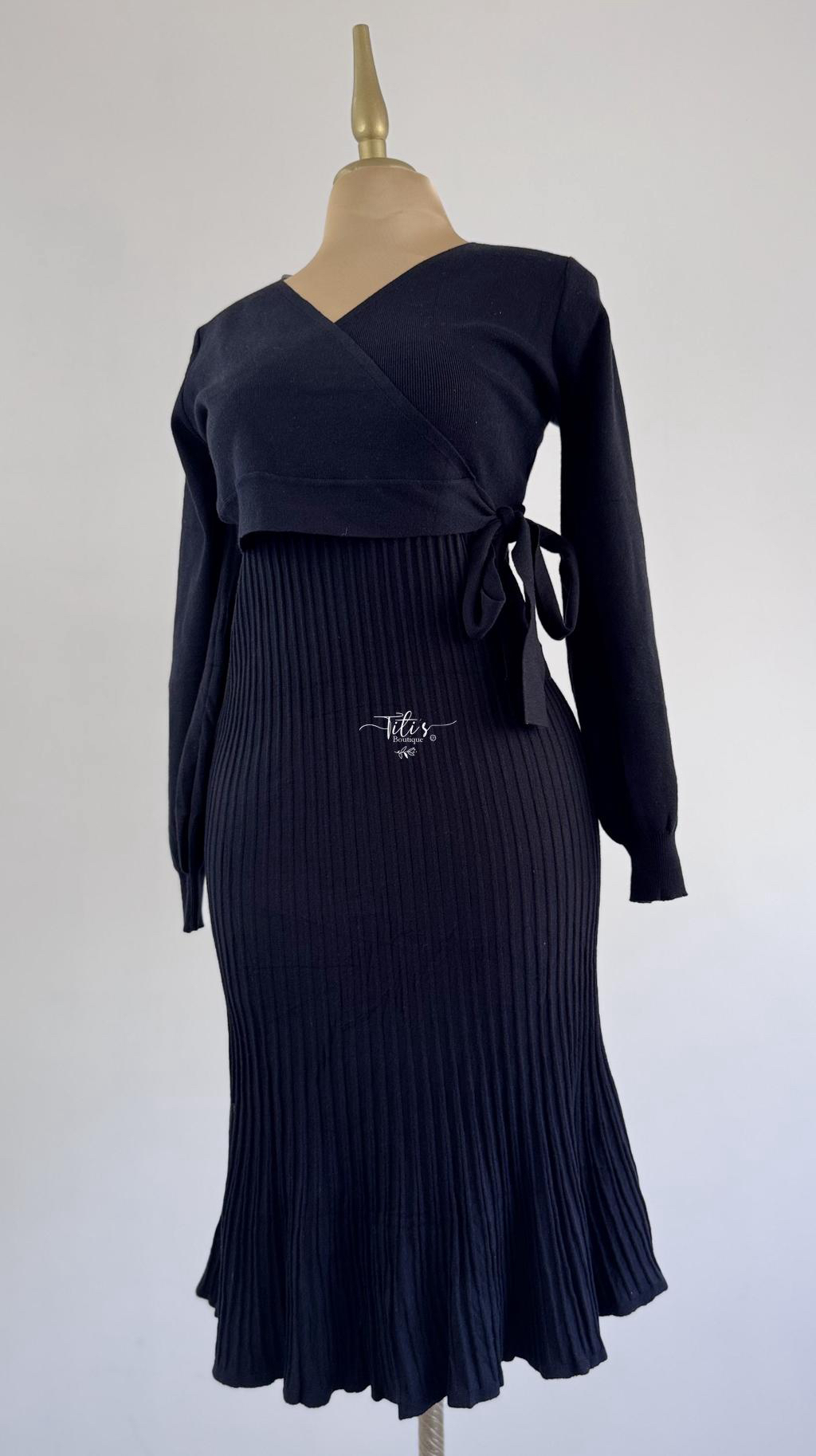 Vestido Tejido Negro