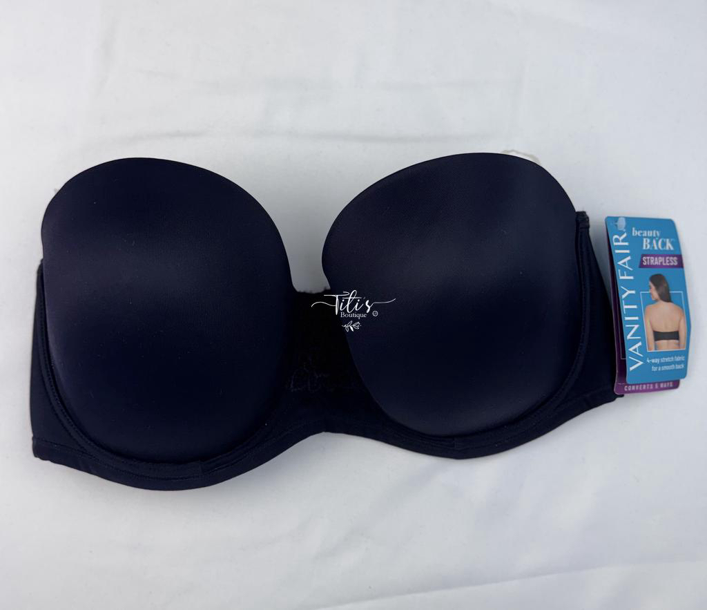 Bra Strapless Vanity Fair Negro