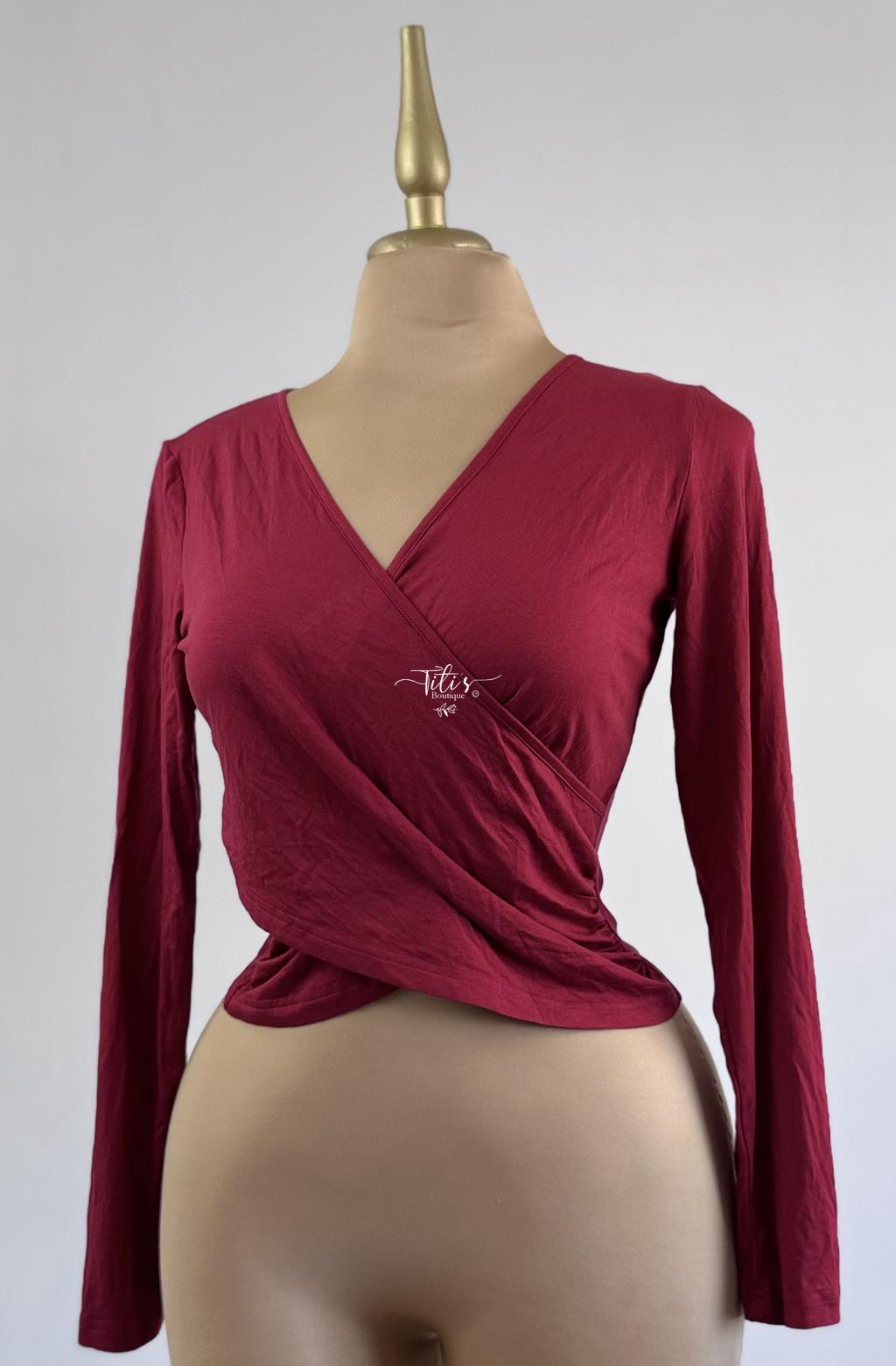 Blusa Manga Larga Rojo