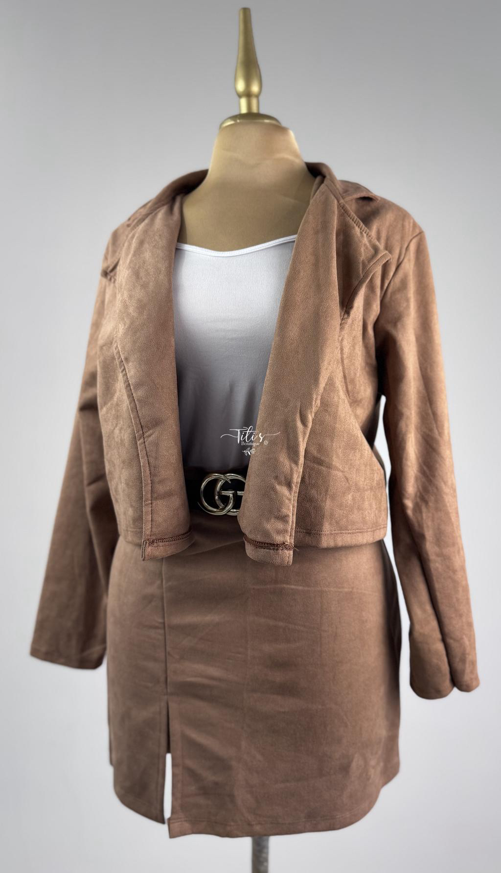 Conjunto Falda 4pzs Café 