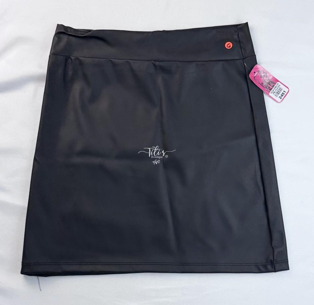 Falda Vinipiel Negro