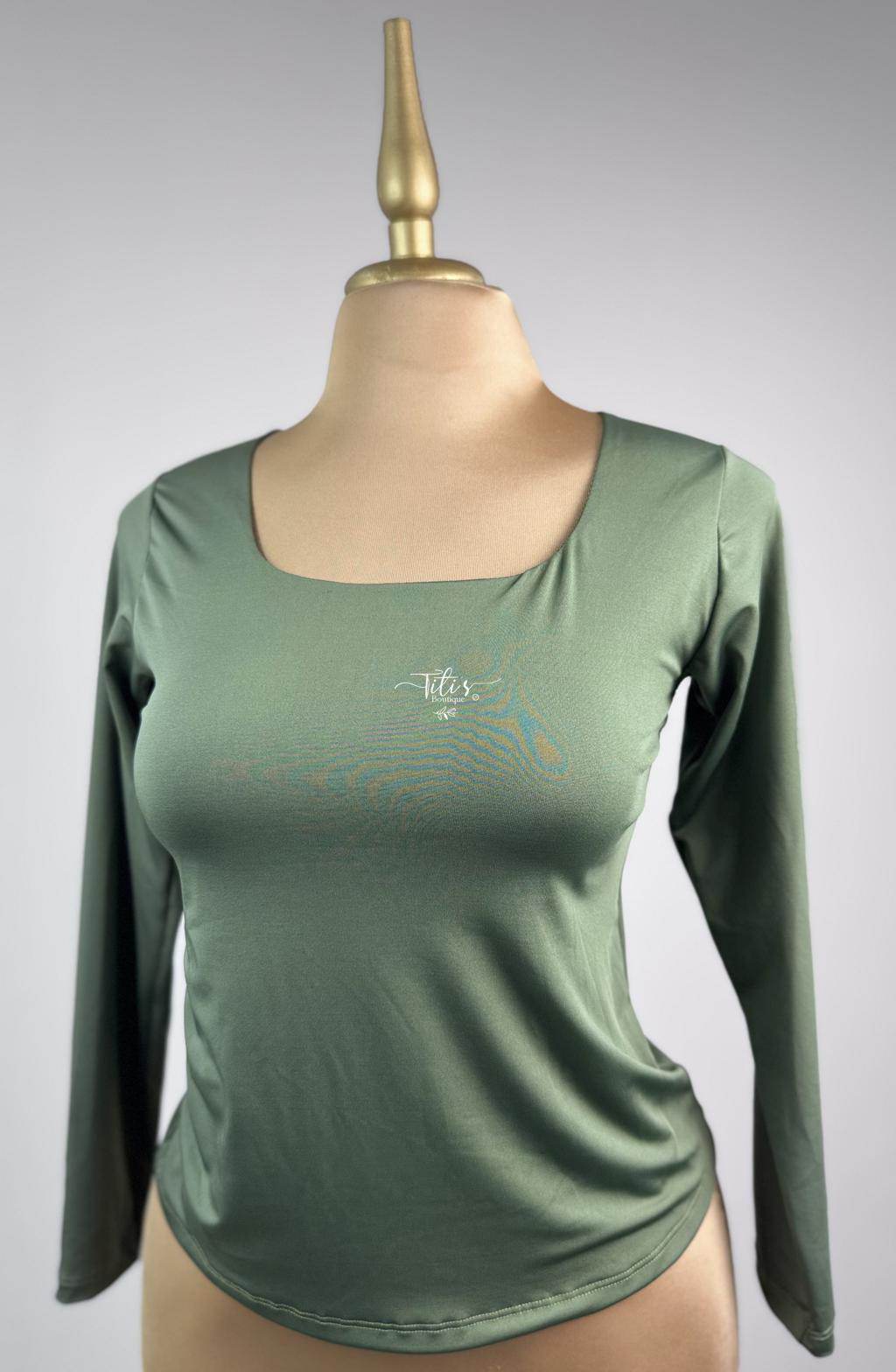 Blusa Manga Larga Verde
