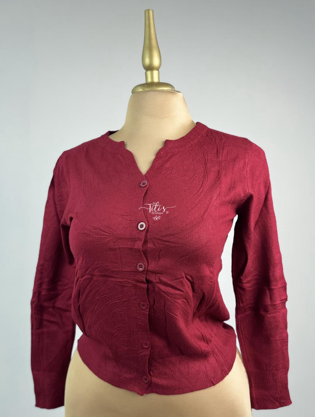 Suéter Botones Rojo