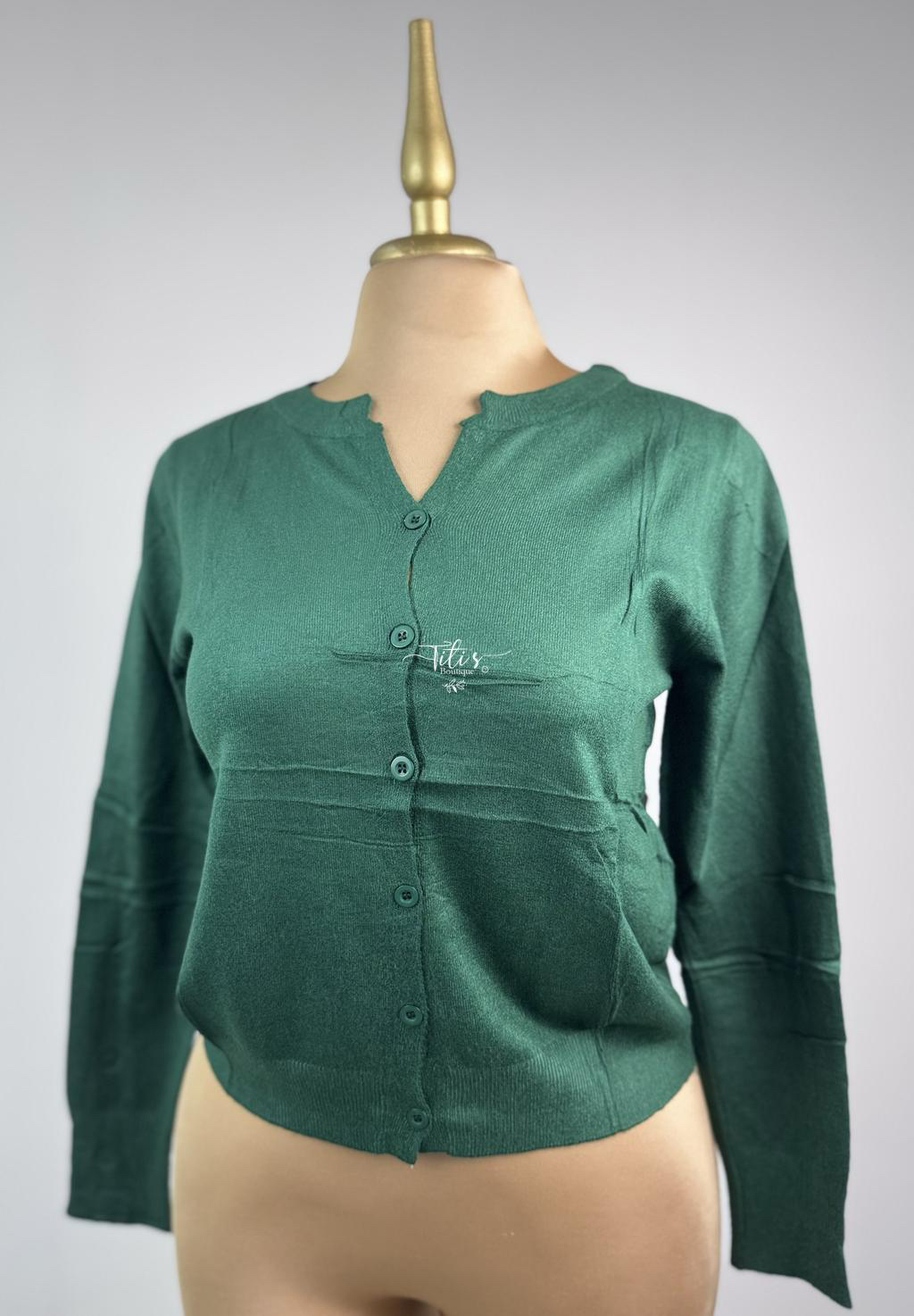 Suéter Botones Verde