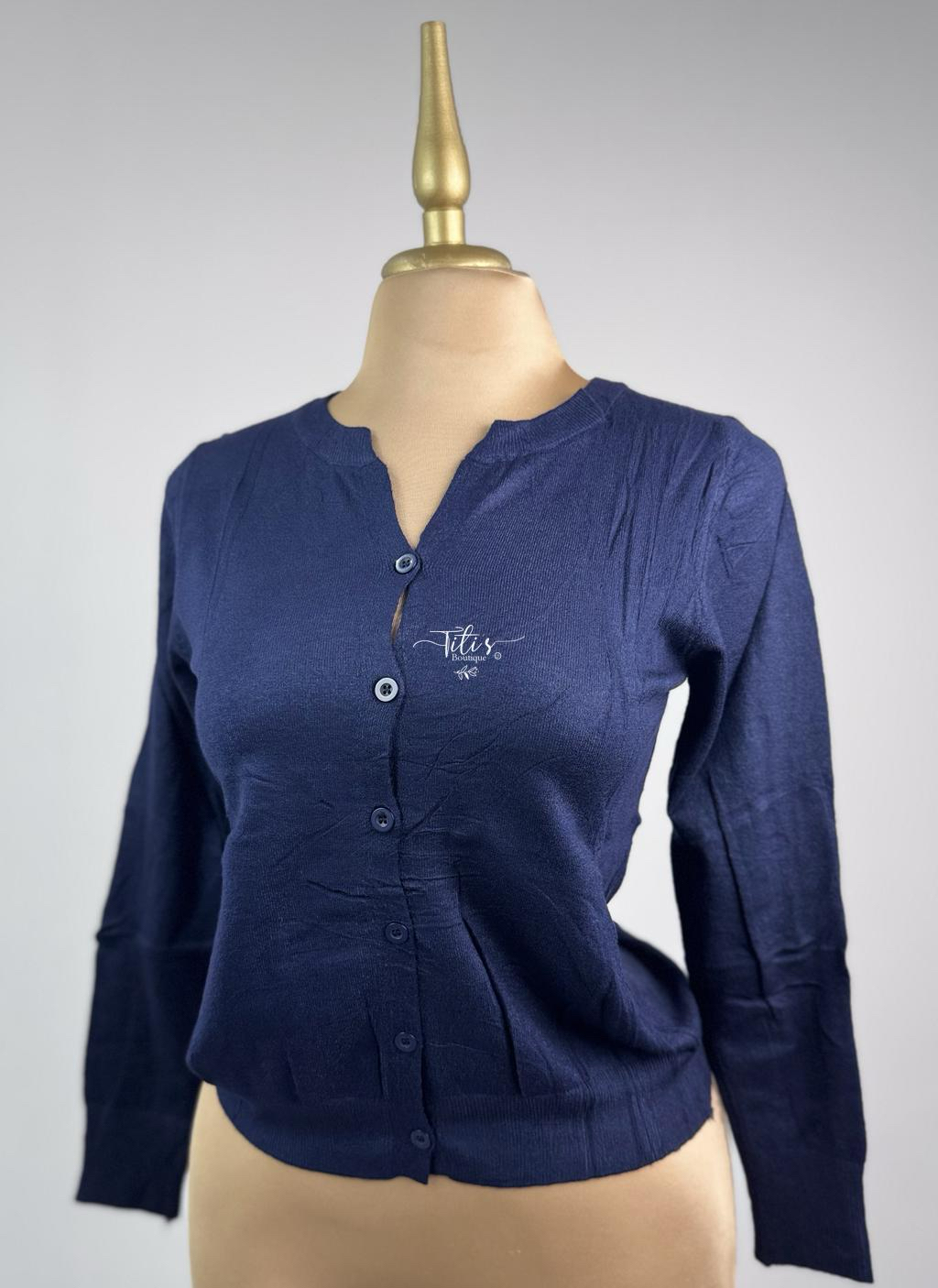 Suéter Botones Azul