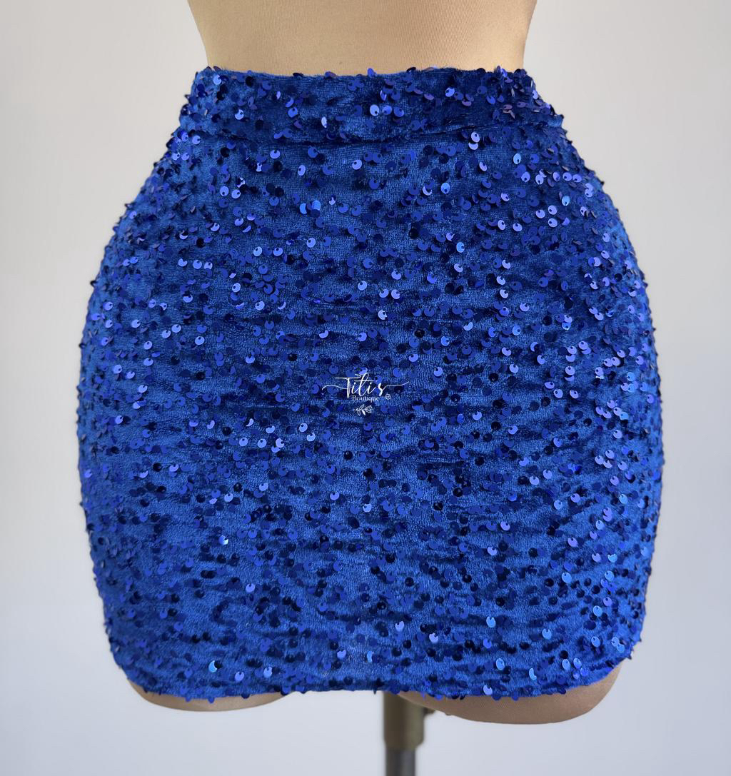 Falda Lentejuela Azul