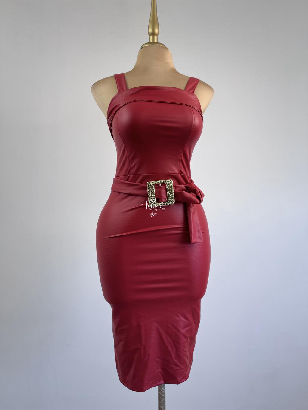 Vestido Vinipiel Rojo
