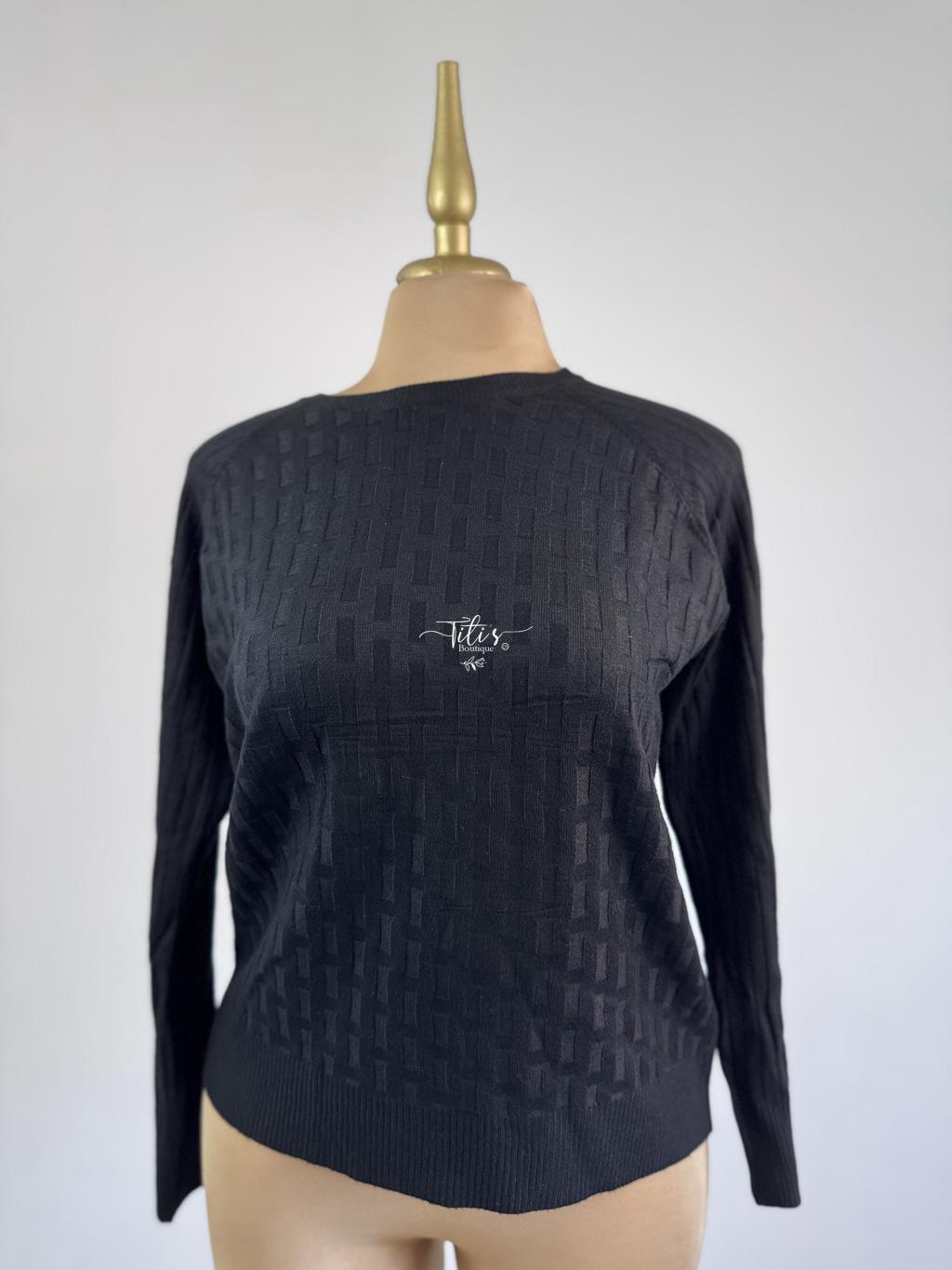 Suéter Tejido Negro
