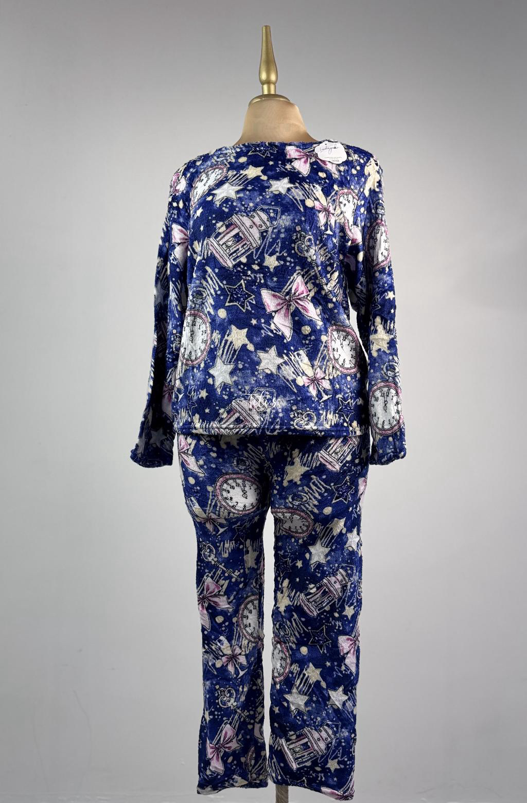 Conjunto Pijama Relojes Azul